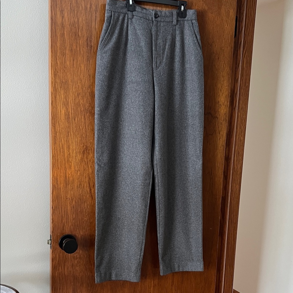 GAP Women's Gray Straight Leg Wool Pants VTG Y2K